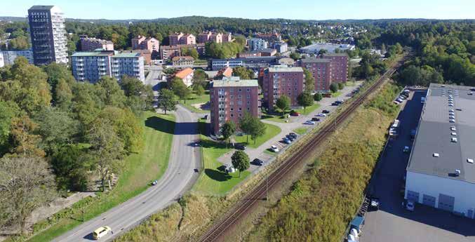 11 MILJÖFÖRUTSÄTTNINGAR, MILJÖKONSEKVENSER OCH ÅTGÄRDER Figur 11.5.1.3. Ljusgrön korridors ungefärliga utbredning vid stadsdelen Druvefors.