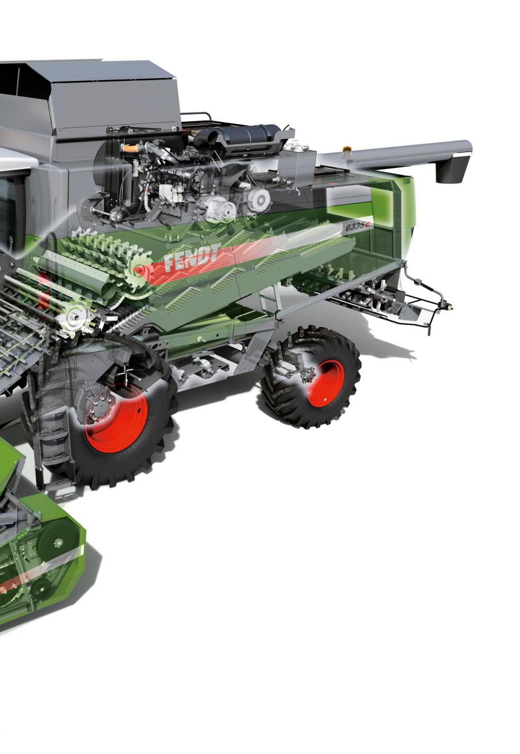 Power Feed-rulle 6. Tröskcylinder 7. Slagsko 8. Halmcylinder 9. MCS Plus (Multi Crop Separator Plus) 10.