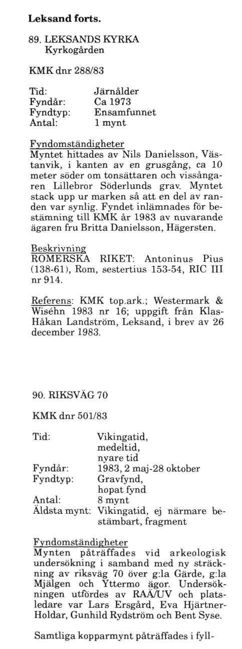 Leksand forts. 89.