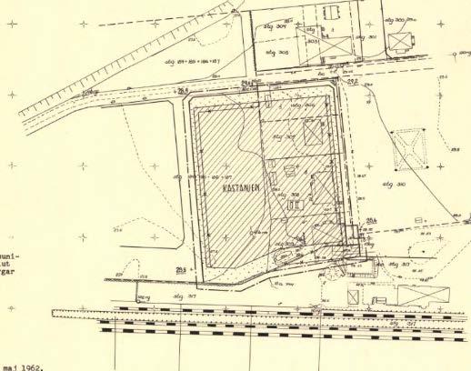 Pågående detaljplan för Teckomatorp 6:1 (Stationsområdet) söder om aktuellt planområde. Planområdet berör i öster gällande plan för kvarteret Kastanjen från år 1962 med kommunens aktnr.