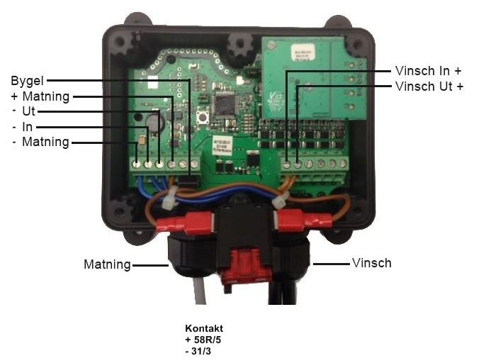 Användarmanual Sesam 800 från Åkerströms Beskrivning av mottagaren Sesam 800 RXM 12/24 V DC till vinsch med