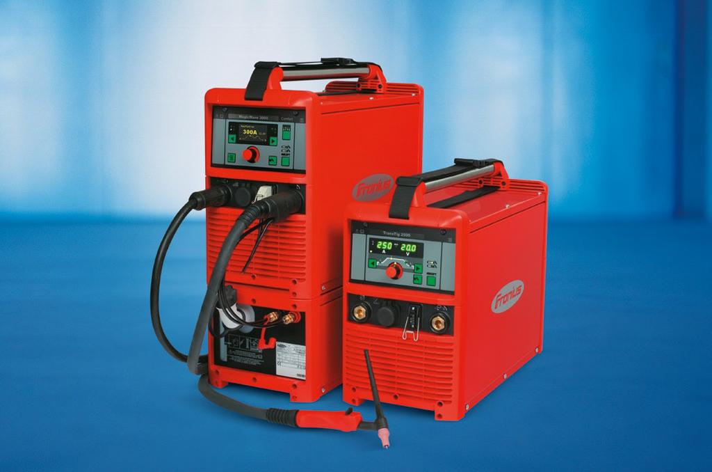 MagicWave 2500/3000 TIG/MMA-svetsning Allmänt Tyst, tuff och stabil Fronius har utvecklat en serie svetsströmkällor som MagicWave 2500/3000 för AC/DC.