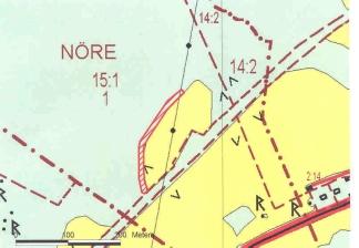 Nytt objekt nr 97, mittpunktskoordinat 1359874/6421397.