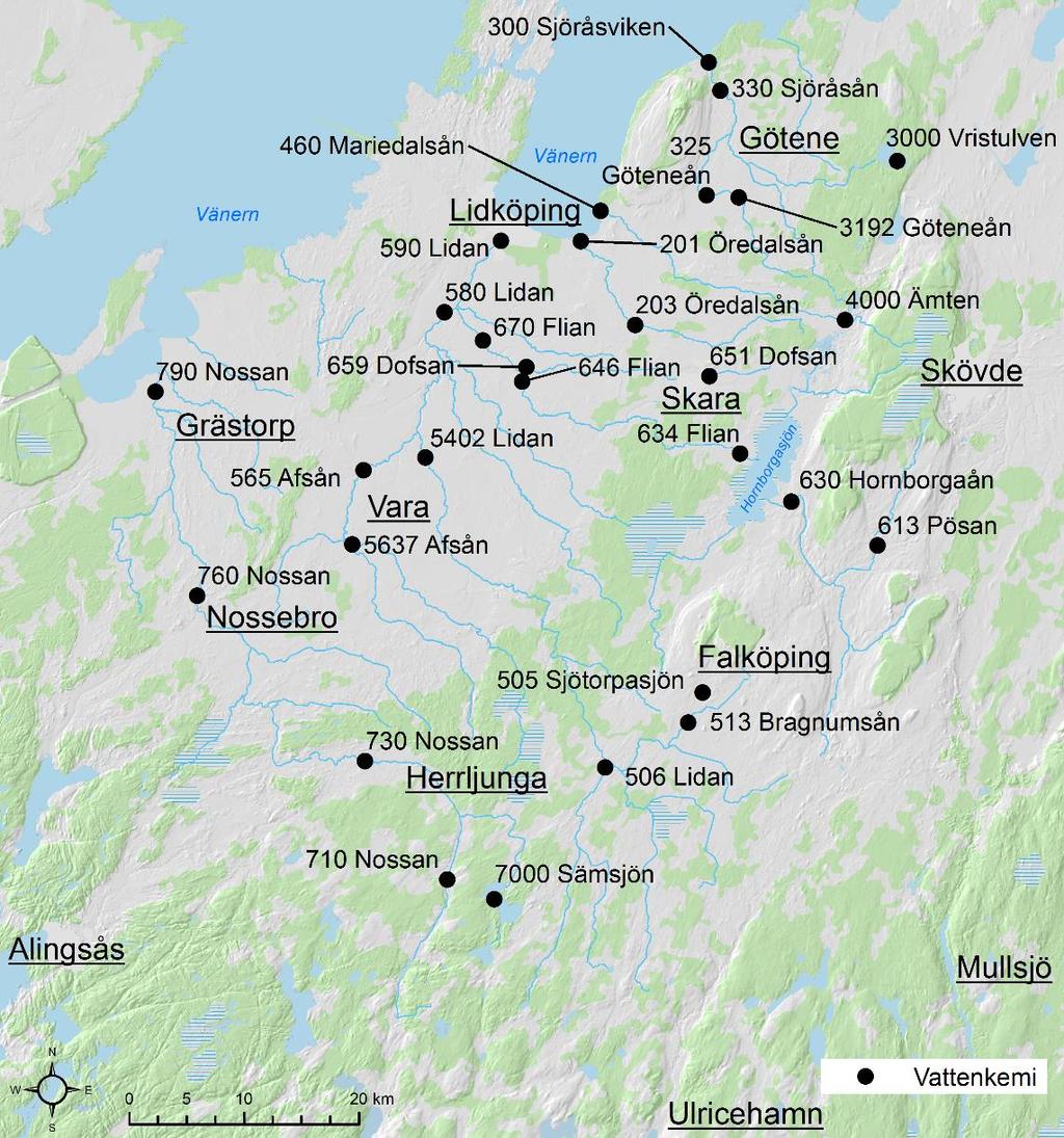 Medins Havs- och Vattenkonsulter AB nelund) provtogs vid fem tillfällen under året.