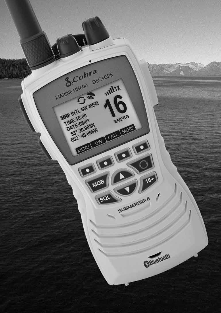 Ägarmanual Tryckt i Kina artikelnummer 480-1109-P Version B VHF MARIN RADIO MR HH600W
