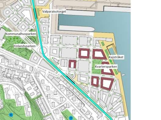 -Friytor Området har idag inga gröna ytor alls förutom Finlandsparken som idag ligger avskild från övriga området pga bangården.