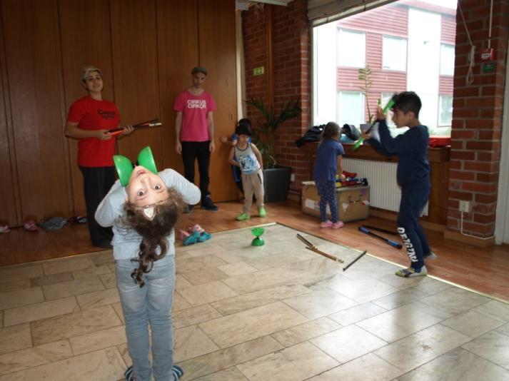 CIRKUS CIRKÖR kom till boendet under vecka 36 med projektet CIRKUSHOPPET.