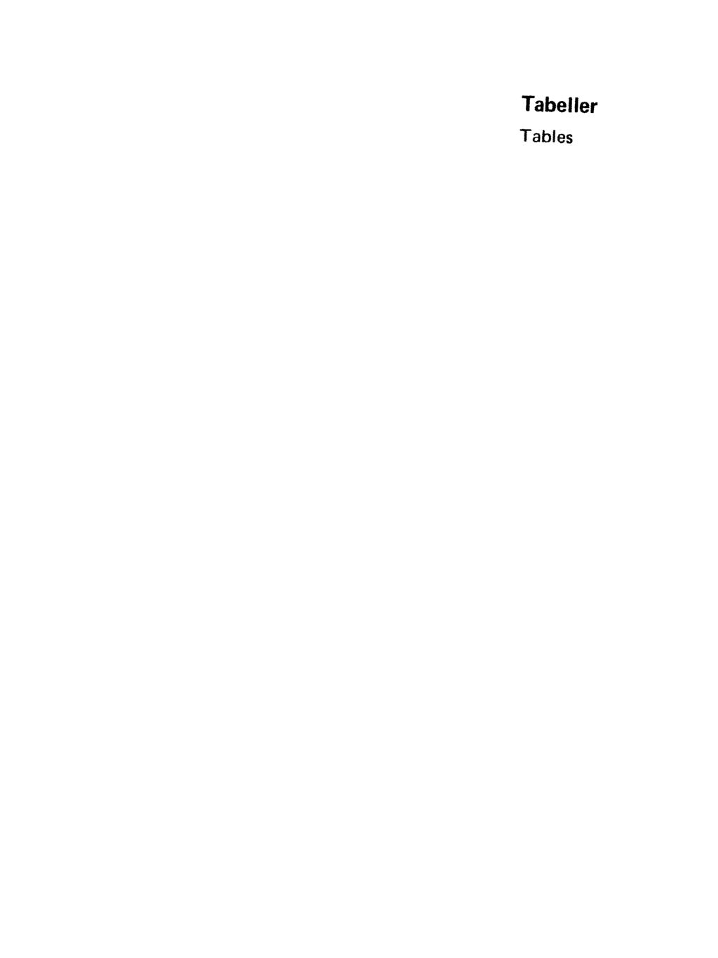 Tabeller