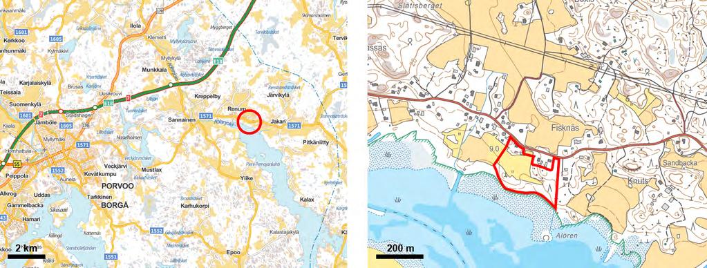 PROGRAM FÖR DELTAGANDE OCH BEDÖMNING BORGÅ Detaljplan 510 JACKARBY KOLONITRÄDGÅRD DETALJPLAN FÖR EN DEL AV JACKARBY BY Områdets läge och preliminär områdesgränsning på baskartan. Nr 510 DETALJPLAN 1.