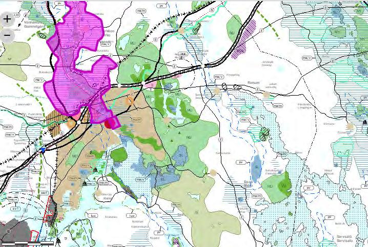 om- 3.2 Planeringssituation Planområdet är inte ett område av nationell betydelse men det avgränsar till rådet Lilla Pernåviken som är ett betydande Natura-område och ett skyddsområde för fåglar. 3.2.1 Landskapsplan Miljöministeriet fastställde Nylands landskapsplan 8.