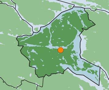 Den lilla kartan visar var i Nacka kommun området ligger.