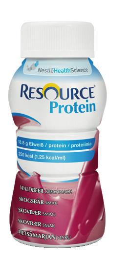 Lämplig vid tillstånd då protein är en viktig del av nutritionsbehandlingen såsom återuppbyggnad eller bibehållande av muskulatur samt immunförsvar liksom vid sårläkning.