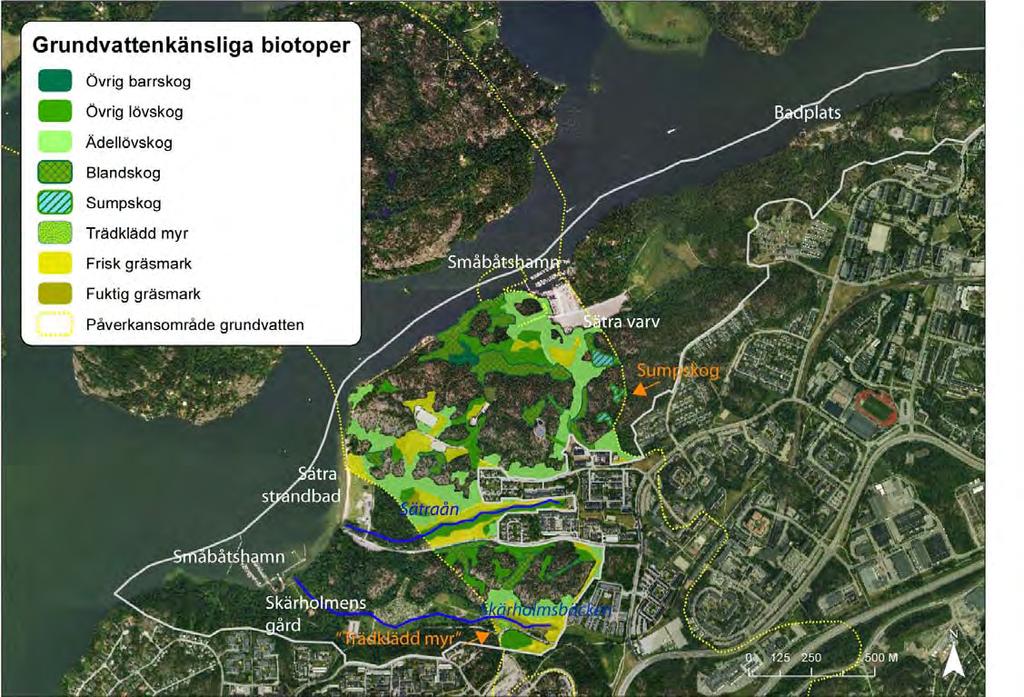 PM, Kompletterande naturoch kulturmiljöutredning, Sätraskogens naturreservat Sumpskog Trädklädd myr Figur 13.