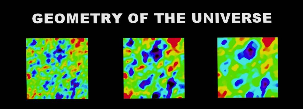 Fluktuationer i bakgrundsstrålningen och universums geometri Den kosmiska bakgrundsstrålning som når oss