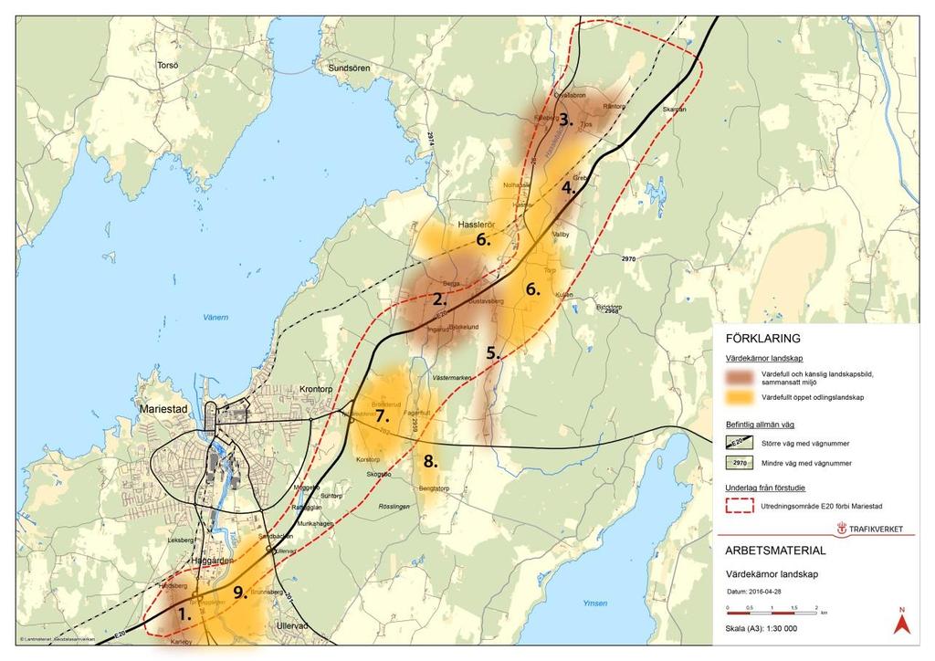 Skogslandskapet inom området kännetecknas av främst barrträd med lövvegetation i brynen men det förekommer även blandskog. På vissa ställen bryts skogen av större eller mindre mossområden.