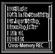 Växla minneslagring för att fortsätta spela in (Cross-Memory REC) Du kan slå på Cross-Memory REC-funktionen för att automatiskt flytta lagringen av inspelade filer till den alternativa