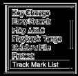 Hitta en uppspelningspunkt med spårmarkeringslistan (Track Mark List) Du kan hitta en uppspelningspunkt