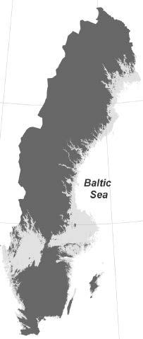 Landhöjning har medfört att sulfidjord återfinns i stor omfattning längs kust och älvdalar Omfattande utbredning