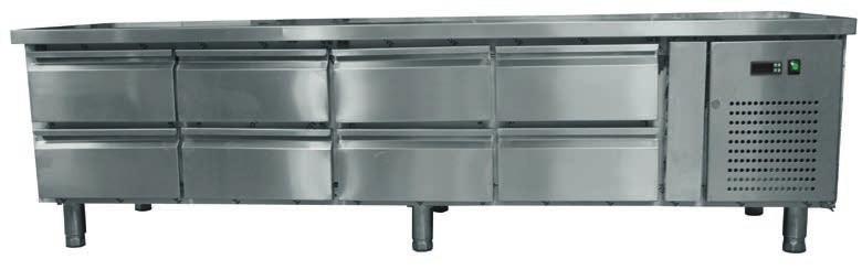 17 990:- Grillkylbänk 6 lådor Artnr: 1625 Mått: 1795x700x650 mm.