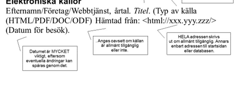 I detta fall skulle den första referensen kunna se ut så här: (Svenska Kullagerfabriken (SKF), 2009) eller Svenska Kullagerfabriken (SKF, 2009).