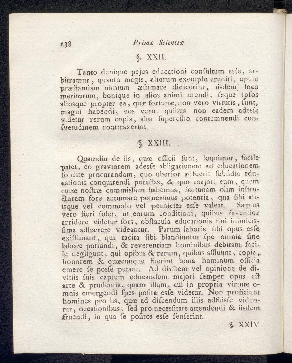 I 38 Prima Scien t ia. XXII.