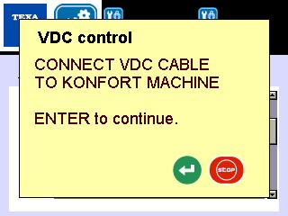 6.4 VDC kontroll sv Denna funktion gör det möjligt att starta den guidade proceduren för diagnos på variabelt förflyttning av A/C systemen.