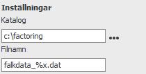 Förberedelser Här kan du läsa vad som ska ställas in innan factoringexport kan tillämpas.