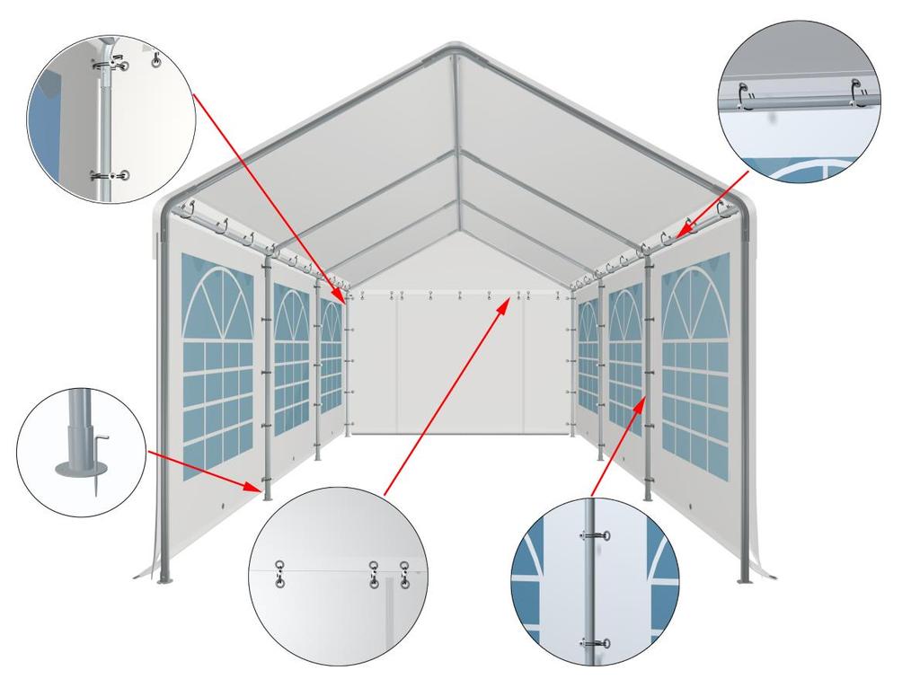 PARTYTÄLT PVC 5x8 5x10 5x12 - PDF Gratis nedladdning