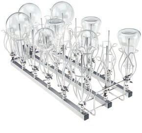 Lastningshöjd: Överkorg 165 mm Underkorg 165 mm Materialnummer: 9862470 A 300/1 Modul/laboratorieglas 2 x 4 För placering av laboratorieglas som till exempel Erlenmeyerkolvar,