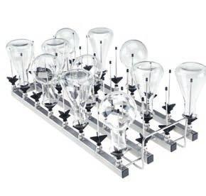 Lastningshöjd: Överkorg 191 mm Underkorg 191 mm Materialnummer: 9862520 A 302 Modul/laboratorieglas 4 x 8 För placering av laboratorieglas som