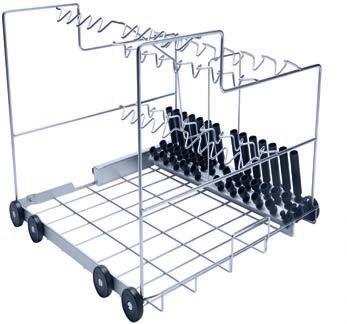 vialer, reagensglas eller autosamplerrör. H 130, B 222, D 471 mm.