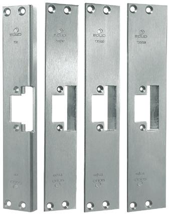 Kolvens ingrepp i slutblecket ska vara minst 10 mm. För förreglade dubbelfallås 725 Trä, stål eller aluminiumkarmar. 730, 730T* Trä, stål eller aluminiumkarmar.