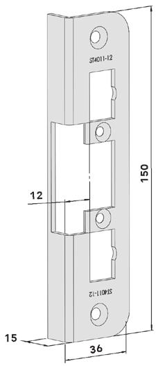 För enkel- och dubbelfallås i Connect serien ST005-13 För trä- eller metallkarmar (som slutbleck 187-1 fast med vinkel i framkant).