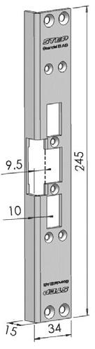 ST659/6550 Brytskyddsstolpe för modul/smalprofil. Monteras på Step 60 Silent.