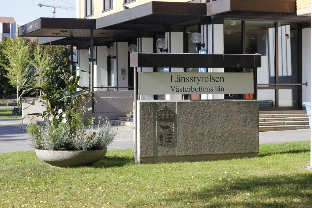 Länsstyrelsen i Västerbottens län Länsstyrelsen Västerbotten 901 86 Umeå Besöksadress: Storgatan 71 B Tel: (vxl) 010-225 40 00 Diarium och arkiv 010-225 44 00, Centralfax: 010-225 41 10 e-post: