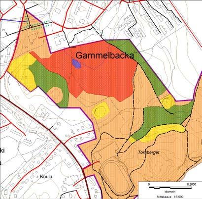 Naturmiljö Gammelbacka skog är värdefull både socialt och med tanke på naturen. En kartläggning av sociala värden gjordes år 2010.