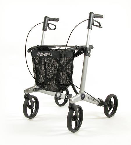 1 kg Längd 650 mm 770:- Total bredd Sittbredd Lev art nr 7120000 7 Sitthöjd 780-1000 620 600 470 ( bredd mellan handtagen ) Rollator Gemino 20 M Brukarvikt 130 kg Rek.