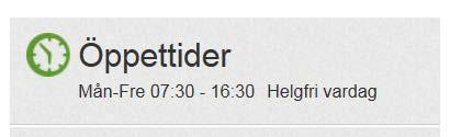 Tider för drop-in Måndag-fredag 8-10, Udda veckor Figur 4 Bilden förtydligar hur det ser ut med kommentar efter tidsangivelse för öppet- och telefontider. 2.7.