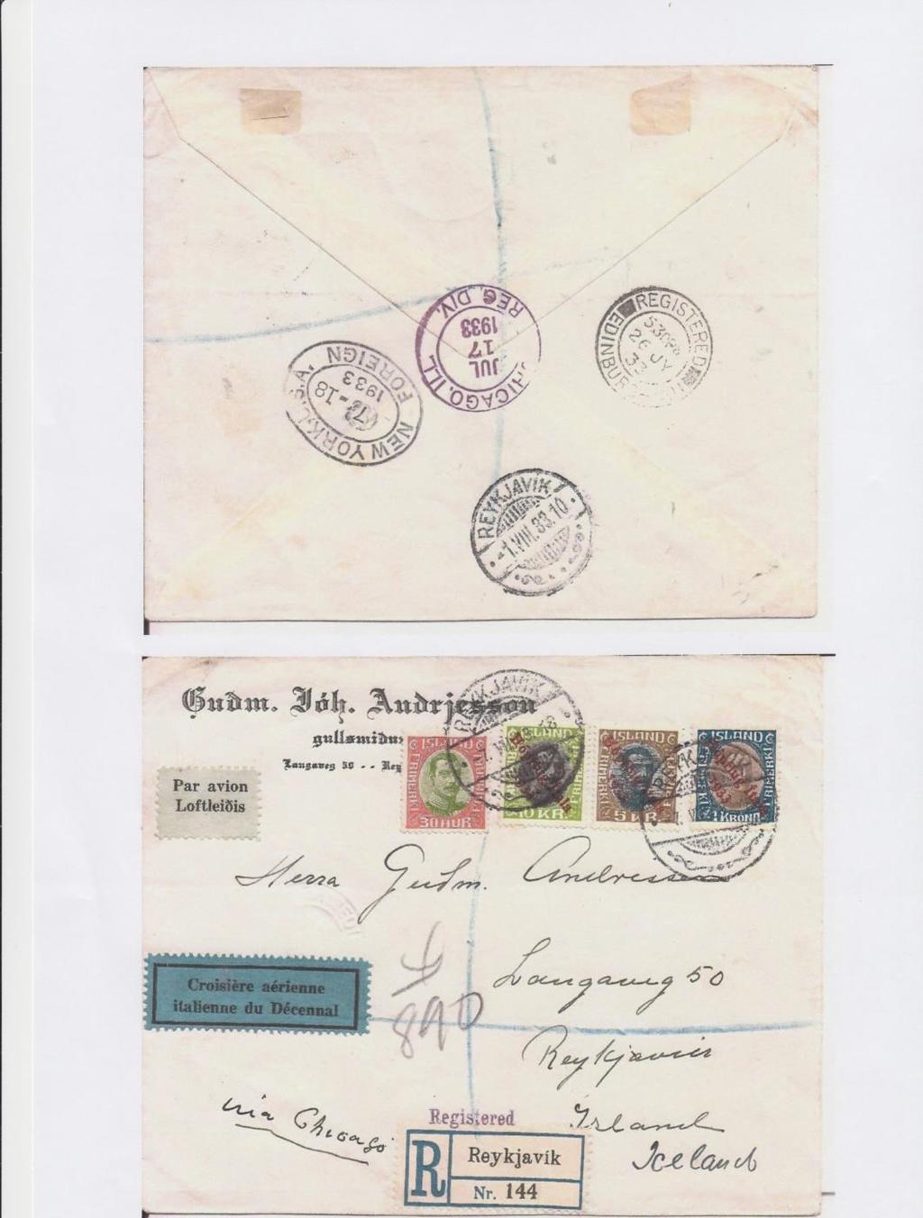 Nyupptäckt Balbo brev Hopflug Ítalia brev nr 144 Vi har 155 Balbobrev som är kända av