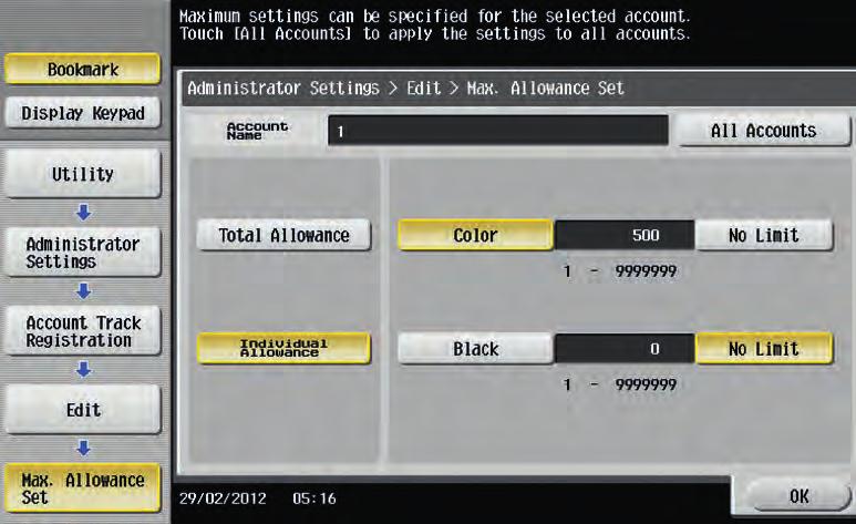 ÅTKOMSTKONTROLL Redovisning av kopiering/utskrifter Konica Minoltas bizhub-multifunktionsmaskiner är standardutrustade med en redovisningsfunktion.