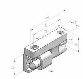 Hestal lösningar för lastning HESTAL LÖSNINGAR FÖR LASTNING SolidMaster lämlåssystem Gångjärn Typ Modell Beskrivning Hestal artikelnummer Vikt (kg) Gångjärn 654 N / 655 N / 656 N