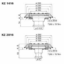 KZ.1008 162 8 37 E1 55R-01 0145 22.KZ.1010 162 10 34 E1 55R-01 0145 22.KZ.1012 162 12 33 E1 55R-01 0145 22.KZ.1410 162 10 34 E1 55R-01 0147 KZ 1016, 1516 22.KZ.1412 16 12 33 E1 55R-01 0147 Artikelnummer D värde (kn) A (mm) B (mm) Godkännande (ECE) 22.