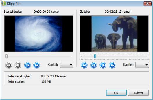 Omkoda huvudfilm till DVD Omkoda huvudfilm till DVD 33 Fönstret Importera 15 5.