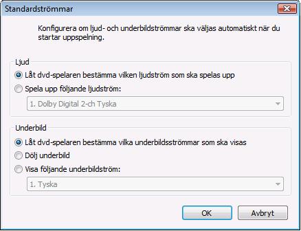 Omkoda huvudfilm till DVD Skjutreglage Reglera önskade bildrutor manuellt. Listruta Väljer kapitelmarkörer i videotiteln direkt. Detta är endast möjligt om videotiteln innehåller kapitelmarkörer.