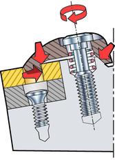 metallavverkningspotentialen hos keramiska skär. Sandvik Coromant erbjuder ett framgångsrikt RC-system (Rigid Clamping) för extra stabil och säker fastspänning av keramiska skär, släta eller med hål.