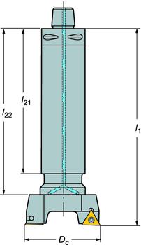 UPPBORRNIN rovbearbetning DuoBore Vibrationsdämpat uppborrningsverktyg med 2 skär Coromant Capto ROT - SW Coromant Capto C8-391.06 391.68A 90 (0 ) 391.