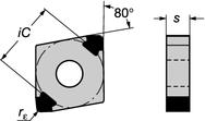 UPPBORRNIN Skär - Avancerade skärmaterial Negativa skär Skär med negativ grundform T-Max P Rombiska 80 ROT - SW CNA, CNMA CNX K S H CC CC CC CC CB CC CC CC CB CB CB CB Obs! Sort CB7025 är obelagd.