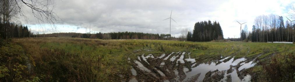 Fotomontage nr 2 Avståndet till närmaste kraftverk är
