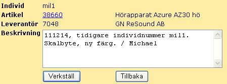 anledning till byte Avsluta med ditt namn.