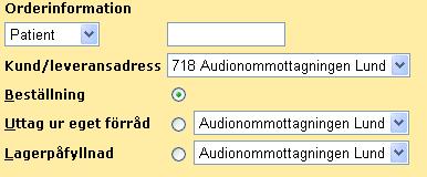 5 Kundorder Klicka på Kundorder i högermenyn Kund/leveransadress = din standard arbetsplats.